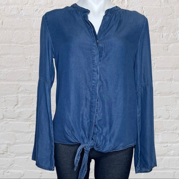 Harper Francesca's denim tie top NWT Small - Picture 2 of 8